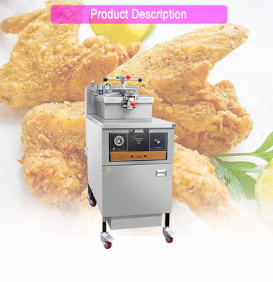 كفاءة غاز الضغط آلة الدجاج المقلي 0.48kg/h استهلاك الغاز 25L سعة