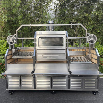 Heavy Duty Large Commercial Charcoal Chicken Rotisserie Grill Machine for Restaurant Catering