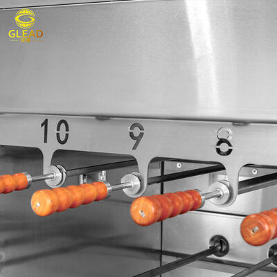 21 Skewers Stainless Steel Gas Brazilian BBQ Grill, Stable & Easy Operation Commercial Barbecue Machine